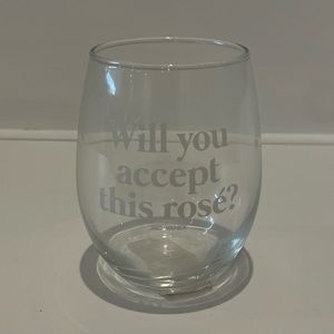 NEW “Will You Accept This Rosé” Jac Vanek Bachelor Wine Glass